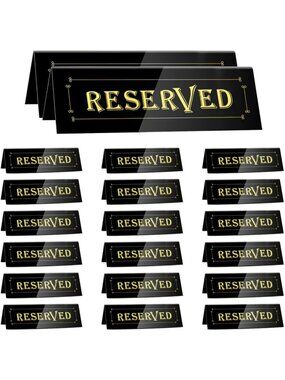 20PCS Acrylic Table Tent Signs - Reservation Seat Signs for Weddings